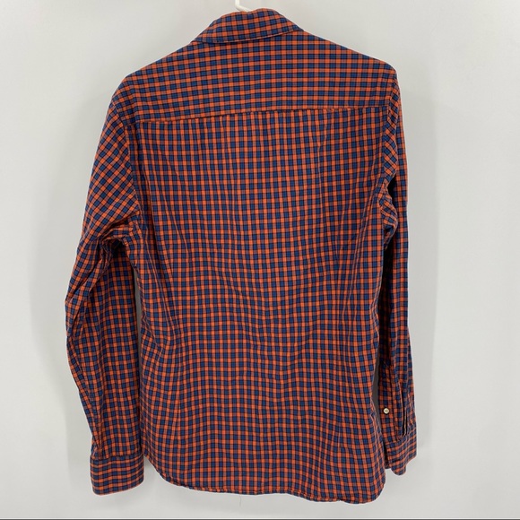 Scotch And Soda Orange Button Down Shirt Large - Picture 4 of 8